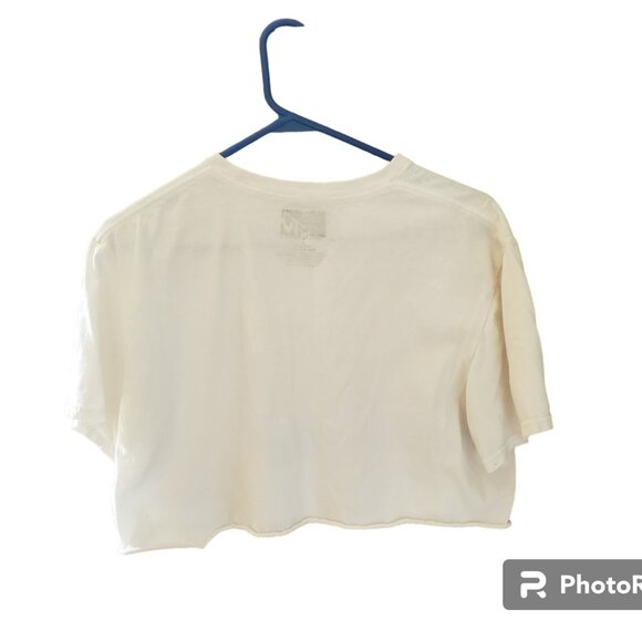 MTV White Rainbow Crop Top Large - Picture 2 of 3
